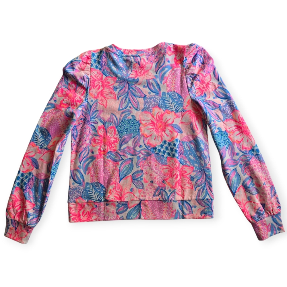 Lilly‎ Pulitzer Jansen Long Sleeve Sweatshirt Pink Isle Snappy Turtle Size S - Picture 2 of 11